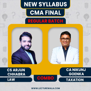 CS LLM Arjun Chhabra Law & CA Nikunj Goenka Taxation Regular Combo Classes For CMA FINAL : Pen Drive / Google Drive Classes.