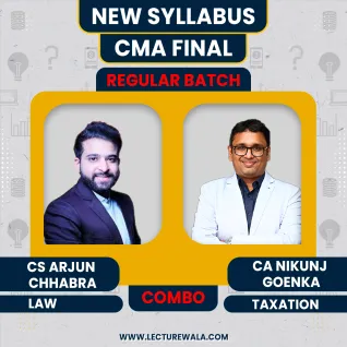 CS LLM Arjun Chhabra Law & CA Nikunj Goenka Taxation Regular Combo Classes For CMA FINAL : Pen Drive / Google Drive Classes. CS LLM Arjun Chhabra Law & CA Nikunj Goenka Taxation Regular Combo Classes For CMA FINAL : Pen Drive / Google Drive Classes.
