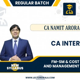 CA Inter Combo (FM-SM + Costing) Regular Course By CA Namit Arora : Pen Drive Online Classes.