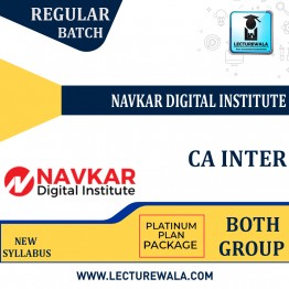 CA Inter Platinum Plan Package (Both Group) Regular Batch Video Lectures + Study Material By Navkar Digital Institute (For May 22 / Nov 22 / May 23)