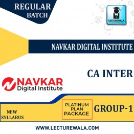 CA Inter Platinum Plan Package (Group 1) Regular Batch Video Lectures + Study Material By Navkar Digital Institute (For May 22 / Nov 22 / May 23)