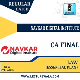 CA Final Law Essential Plan Regular Batch Video Lectures + Study Material By Navkar Digital Institute (For May 2022 / Nov 2022)