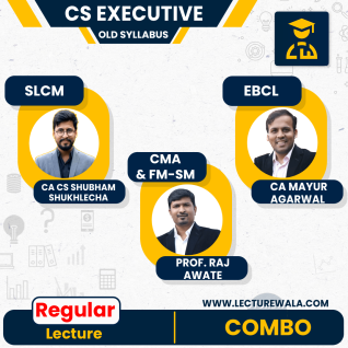 CA CS Shubham Shukhlecha SLCM, CA Mayur Agarwal EBCL & Prof. Raj Awate CMA + FMSM Regular Combo Classes For CS Executive Online Classes CA CS Shubham Shukhlecha SLCM, CA Mayur Agarwal EBCL & Prof. Raj Awate CMA + FMSM Regular Combo Classes For CS Executive Online Classes