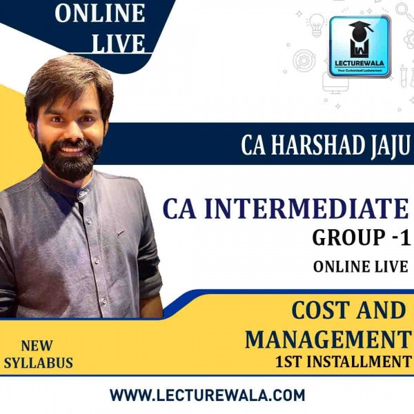 CA Inter Costing Live + Recorded Regular Batch by CA Harshad Jaju: Live Online Classes.