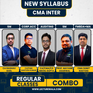 Prof. Mayank Agarwal OM CA Raghav Goel SM ,CA/CS/CMA Nikhil Gupta Auditing, CMA Sumit Rastogi FMBDA + MA & CA Santosh Kumar Corp. Accounting Regular Classes For CMA Inter Online Classes
