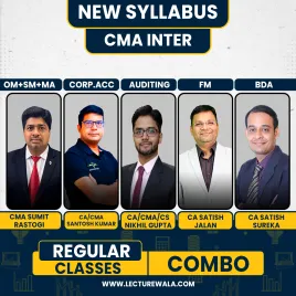 CMA Sumit Rastogi OM-SM + MA,CA/CS/CMA Nikhil Gupta Auditing, CA Satish Jalan FM & CA Santosh Kumar Corp. Accounting & CA Satish Sureka BDA Regular Classes For CMA Inter Online Classes CMA Sumit Rastogi OM-SM + MA,CA/CS/CMA Nikhil Gupta Auditing, CA Satish Jalan FM & CA Santosh Kumar Corp. Accounting & CA Satish Sureka BDA Regular Classes For CMA Inter Online Classes