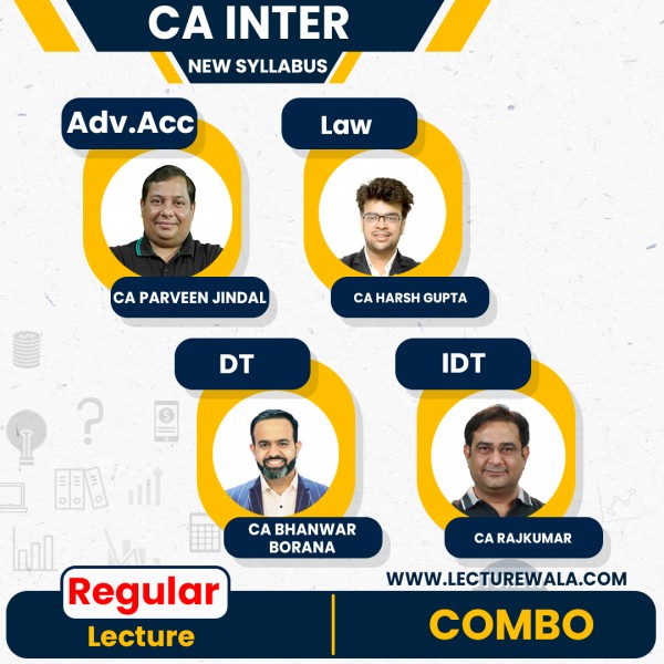 CA Inter Group - 1 Combo New Syllabus Regular Course by CA Harsh Gupta & CA Praveen Jindal & CA Bhanwar Borana & CA Rajkumar: Online Classes