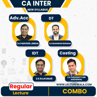 CA Inter Combo New Scheme Regular Batch by CA Purushottam Aggarwal & CA Parveen Jindal & CA Rajkumar & CA Bhanwar Borana : ONLINE CLASSES.