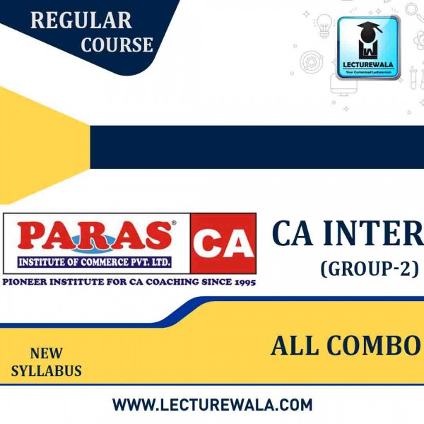 CA Inter Group-2 All Subject Combo Regular Course : Video Lecture + Study Material By  (For May 2021 to Nov.2021)