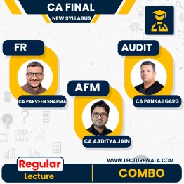 Pre-Booking Paper 1, 2 & 3 Combo – FR, AFM & Audit (CA Final Group I New Syllabus) by CA Parveen Sharma, CA Aaditya Jain & CA Pankaj Garg