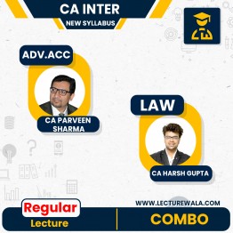 CA Inter Law + Adv. Accounts Combo Nerw Syllabus Regular Course by CA Harsh Gupta & CA Parveen Sharma : Online Classes