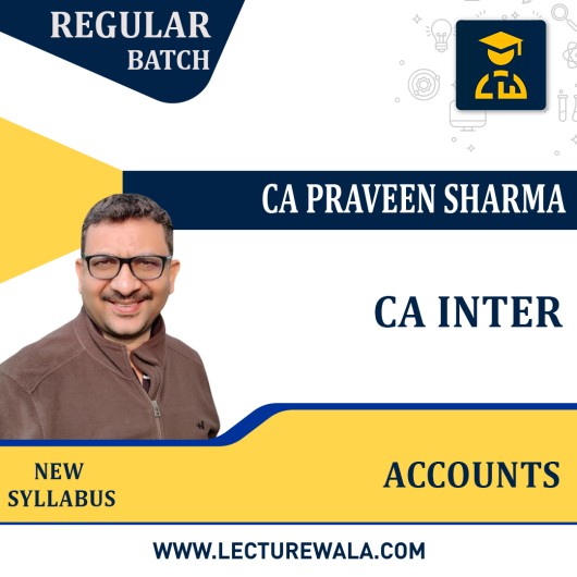 CA Inter Accounting  Regular Course By CA Parveen Sharma : PEN DRIVE / ONLINE CLASSES.