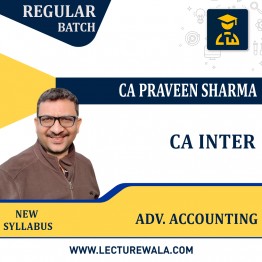 CA Inter ADV. Accounting Regular Course By CA Parveen Sharma: Pendrive / Online Classes.