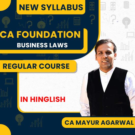 CA Foundation Business Laws New Syllabus Regular Batch by CA Mayur Agarwal: Online classes. CA Foundation Business Laws New Syllabus Regular Batch by CA Mayur Agarwal: Online classes.