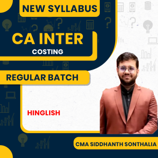 CA Inter Cost Regular Course : Video Lecture + Study Material by CMA Siddhanth Sonthalia  CA Inter Cost Regular Course : Video Lecture + Study Material by CMA Siddhanth Sonthalia