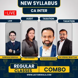 CA Shubham Singhal Law, CA Bhanwar Borana DT,CA Vishal Bhattad IDT & CA Isha Agarwal Auditing Regular Batch For CA Inter  CA Shubham Singhal Law, CA Bhanwar Borana DT,CA Vishal Bhattad IDT & CA Isha Agarwal Auditing Regular Batch For CA Inter