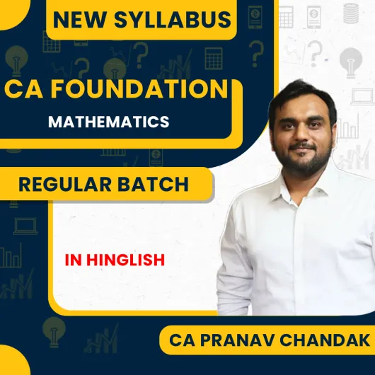 CA Pranav Chandak Mathematics Regular Online Classes For CA Foundation : Google Drive Classes