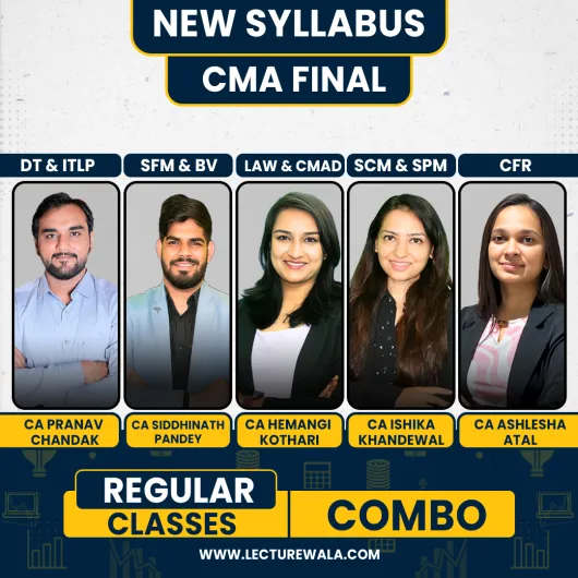  Pranav Chandak Academy Group 3 & 4 All 8 Subjects Combo Regular Batch For CMA Final 