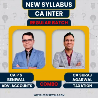 CA Inter Adv.Accounts & Taxation New Syllabus Regular Course By CA P S Beniwal & CA Suraj Agrawal : Pen drive / online classes. CA Inter Adv.Accounts & Taxation New Syllabus Regular Course By CA P S Beniwal & CA Suraj Agrawal : Pen drive / online classes.