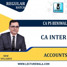 CA Inter Accounts Regular Course By CA PS Beniwal: Pen Drive / Online Classes.