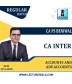 CA Inter Accounts & Adv. Accounts Combo Regular Course By CA PS Beniwal: Pen Drive / Online Classes.