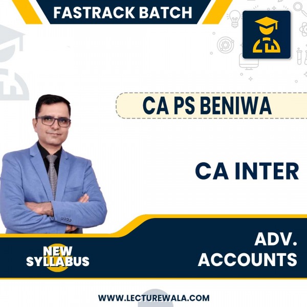 CA Inter Adv. Accounts Fastrack Course By CA PS Beniwal: Pen Drive / Online Classes.
