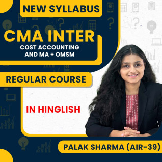 Palak Sharma Ma'am Cost Accounting, Management Accounting & OM - SM Regular Combo Batch For CMA Inter