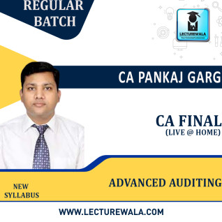CA Final Advanced Auditing - Live @ Home Batch With Backup Regular Batch By CA Pankaj Garg : Pen Drive / Online Classes CA Final Advanced Auditing - Live @ Home Batch With Backup Regular Batch By CA Pankaj Garg : Pen Drive / Online Classes