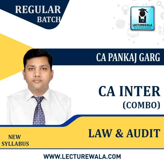 CA Inter Law & Audit New Syllabus Regular Course Combo by CA Pankaj Garg : Pen Drive / Online Classes