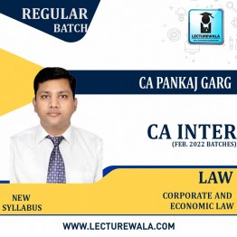 CA Inter Law  New Syllabus (Regular Feb. 2022 Batches )  : Video Lecture + Study Material By CA Pankaj Garg (For  Nov. 2022 & Onwards)