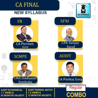 CA FINAL FR + SFM+Scmpe+Audit Economical Batch Or Audit Regular Batch Combo Regular Course By CA Parveen Jindal & CA Pankaj Garg & CFA Sanjay Saraf & CMA Siddhanth Sonthalia : Pen drive / online classes. CA FINAL FR + SFM+Scmpe+Audit Economical Batch Or Audit Regular Batch Combo Regular Course By CA Parveen Jindal & CA Pankaj Garg & CFA Sanjay Saraf & CMA Siddhanth Sonthalia : Pen drive / online classes.