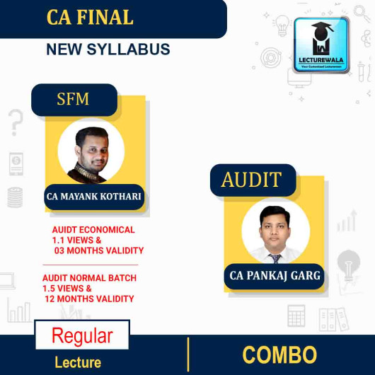 CA FINAL SFM + Audit Economical Batch Or Audit Regular Batch Combo New Syllabus Regular Course By CA Pankaj Garg & CA Mayank Kothari : Pen Drive / Online Classes