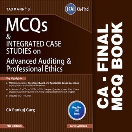 CA Final – Advanced Auditing – (MCQ Book – 7th Edition)  by CA Pankaj Garg  For (May 2022 & Nov.2022) 