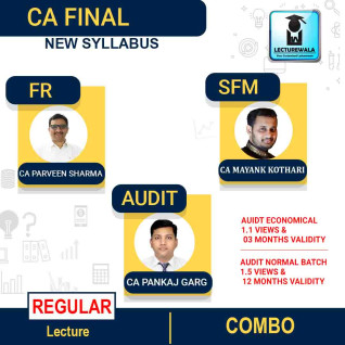 CA FINAL FR + SFM + Audit Economical Batch Or Audit Regular Batch Combo New Syllabus Regular Course By CA Parveen Sharma & CA Pankaj Garg & CA Mayank Kothari : Pen Drive / Online Classes CA FINAL FR + SFM + Audit Economical Batch Or Audit Regular Batch Combo New Syllabus Regular Course By CA Parveen Sharma & CA Pankaj Garg & CA Mayank Kothari : Pen Drive / Online Classes