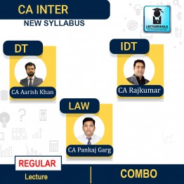 CA Inter Law & Taxation New Batch Combo Regular-Course By CA Pankaj Garg &  CA Aarish Khan & CA Raj Kumar: Google Drive / Pen Drive 