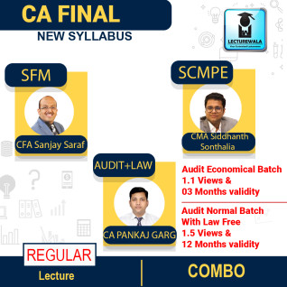 CA FINAL SFM & SCMPE & Audit Economical Batch Or Audit Regular Batch With law Free Combo New Syllabus Regular Course By CA Pankaj Garg & CA Sanjay Saraf & CMA Siddhanth Sonthalia : Pen Drive / Online Classes CA FINAL SFM & SCMPE & Audit Economical Batch Or Audit Regular Batch With law Free Combo New Syllabus Regular Course By CA Pankaj Garg & CA Sanjay Saraf & CMA Siddhanth Sonthalia : Pen Drive / Online Classes
