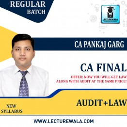 CA Final Audit With Law Free   Regular Batch Combo : Video Lecture + Study Material by CA Pankaj Garg (For  Nov. 2022)