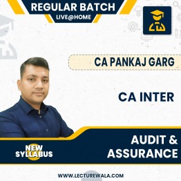 CA Inter Audit & Assurance New Syllabus ( Live @ home ) By CA Pankaj Garg : Pen Drive / Online Classes.