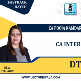 CA Inter Direct Tax Crash Course + free test series By CA Pooja Kamdar: Pen Drive / Google Drive.