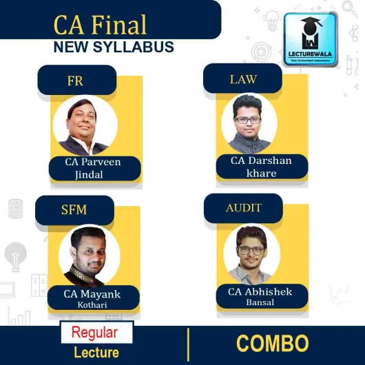 CA Final Group-1 Combo (FR + SFM + AUDIT + LAW) Regular Course By CA Parveen Jindal, CA Abhishek Bansal, CA Mayank Kothari & CA Darshan Khare : PEN DRIVE / ONLINE CLASSES. CA Final Group-1 Combo (FR + SFM + AUDIT + LAW) Regular Course By CA Parveen Jindal, CA Abhishek Bansal, CA Mayank Kothari & CA Darshan Khare : PEN DRIVE / ONLINE CLASSES.