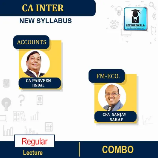 CA Inter Accounts & FM Eco Combo RegularCourse By CA Parveen Jindal and CFA Sanjay Saraf : PEN DRIVE / ONLINE CLASSES. 