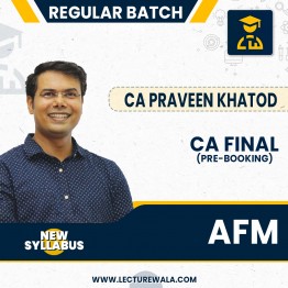 Pre-booking New Scheme CA Final AFM Regular Course  By CA Praveen Khatod : Pen Drive / Online Classes