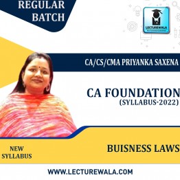 CA Foundation Buisness Laws (New syllabus) Regular Course By CA/CS/CMA Priyanka Saxena : Google  Drive & Pen Drive.
