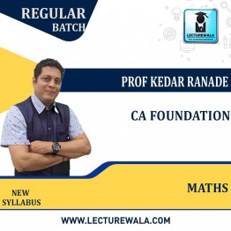  CA Foundation Maths Regular Course By Prof.Kedar Ranade: Google Drive / Pendrive.