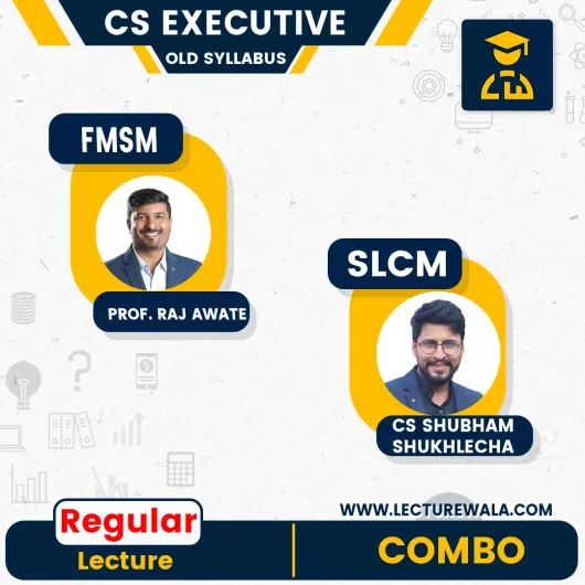 CA CS Shubham Sukhlecha SLCM & Prof. Raj Awate FMSM Regular Combo Classes For CS Executive Online Classes