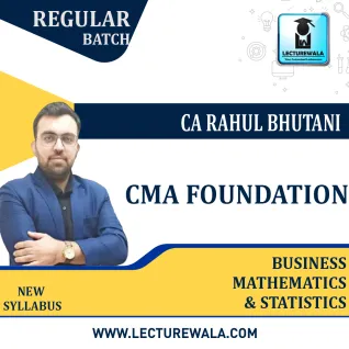 CMA Foundation Maths Regular Course : Video Lecture + Study Material By Prof. Rahul Bhutani (For Dec 2022 & June 2023) CMA Foundation Maths Regular Course : Video Lecture + Study Material By Prof. Rahul Bhutani (For Dec 2022 & June 2023)