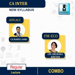 CA Inter Advance Accounts & FM-ECO Combo New Syllabus Regular Course : Video Lecture + Study Material by CA Rahul Garg  & CFA Archana Khetan  (For Nov 2022) 