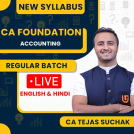 CA Tejas Suchak Accounting Regular Online Classes For CA Foundation