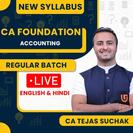CA Tejas Suchak Accounting Regular Online Classes For CA Foundation CA Tejas Suchak Accounting Regular Online Classes For CA Foundation