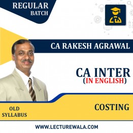 CA Inter Costing (ENGLISH) (VERSION - 2) New Syllabus Regular Course By CA Rakesh Agrawal : Pen drive / Online classes.